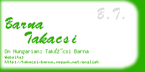 barna takacsi business card